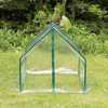 Gardenised Green Outdoor Waterproof Portable Plant Greenhouse with 2 Clear Zippered Windows, Small QI004029.S